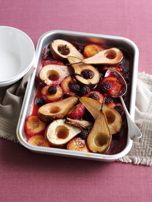 Roasted orchard fruits