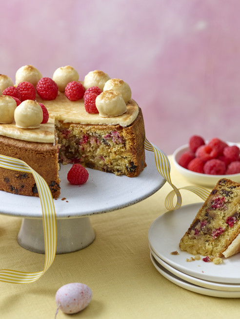 Raspberry Simnel Cake