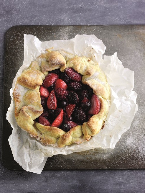 Summer berry galette