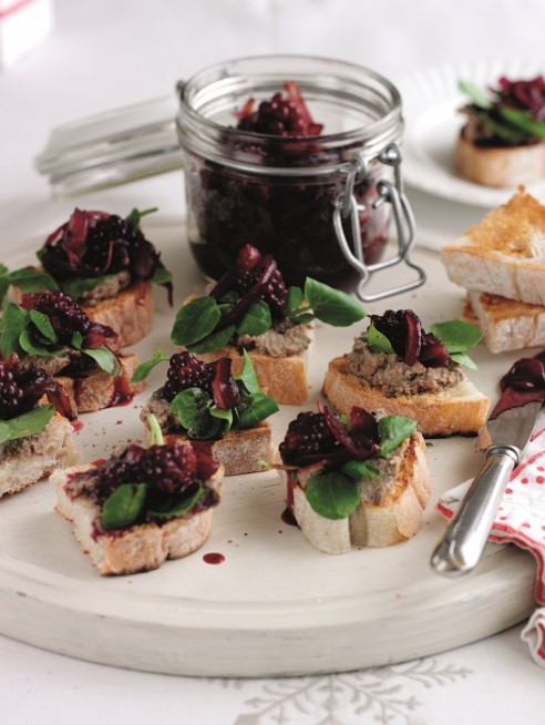 Chicken Liver Pate with Blackberry Chutney