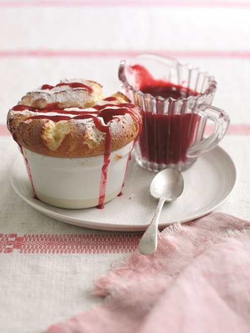 Raspberry soufflé