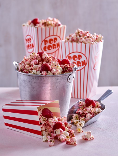 Raspberry and Coconut Popcorn