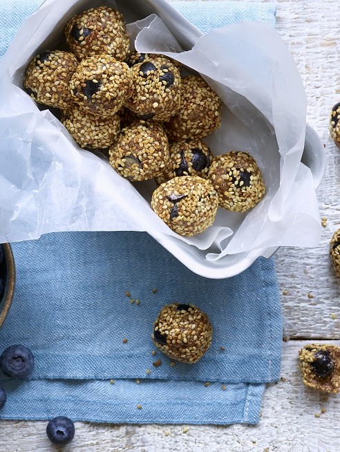 Mapled Blueberry and Pecan Balls