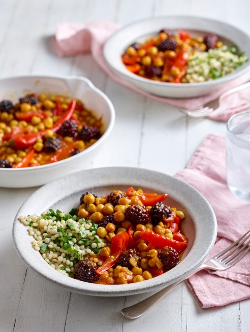 Confit Chickpeas and Blackberries