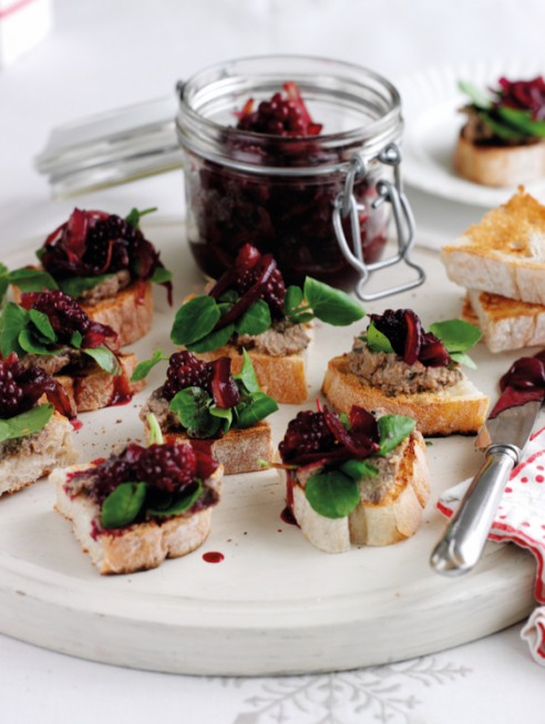 Chicken Liver Pate with Blackberry Chutney