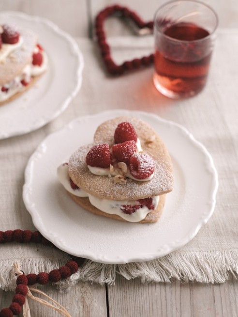 Raspberry and hazelnut shortbreads